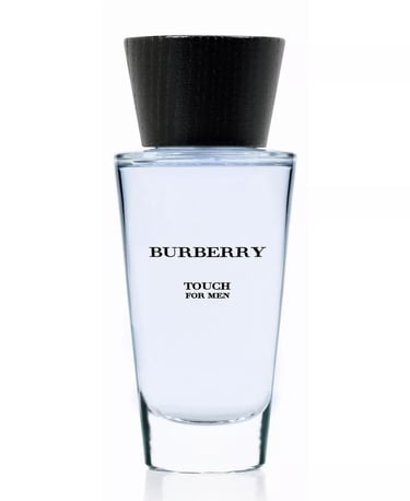 Burberry Touch for Men Eau de Toilette cologne bottle with a black wood grain cap.