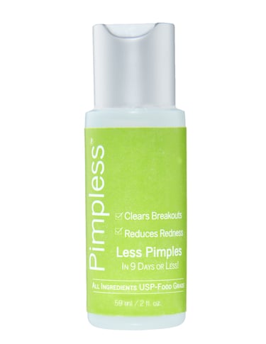 Green & White Pimpless Acne Medication on White background for Web Site and Amazon. #Product Photography, #Professional Produ