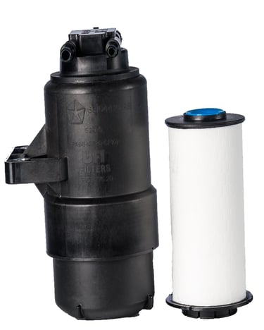 UFI Filter for large construction equipment on white background for web site and print packaging. #Product Photography, # Pr