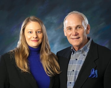 Huron Valley Law principals on multi blue canvas background. #Business Photography, #Headshot Photography, #Corporate Portrai