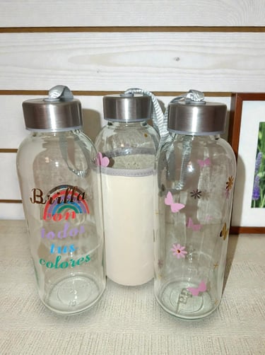 Botellas de cristal con tapa