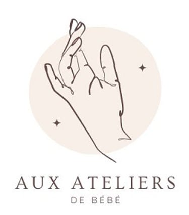 Aux ateliers de bébé | Massage bébé, Bébé signe, Portage logo