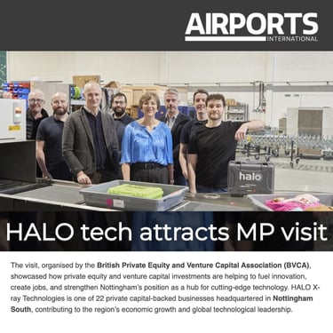 Airports International: HALO tech attracts MP visit