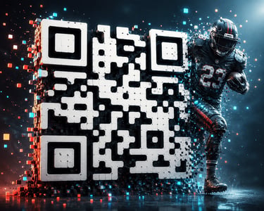 NFL player QR code Art