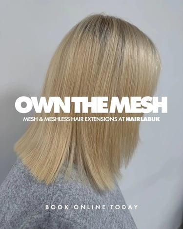 mesh hair extensions transformation after photo 