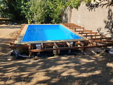 Terrasse en bois exotique