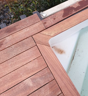 Terrasse en bois exotique