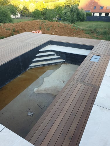 Terrasse en bois exotique