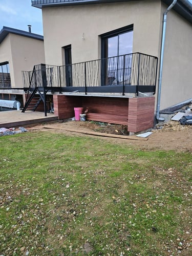 Terrasse en bois exotique