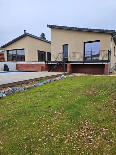 Terrasse en bois exotique