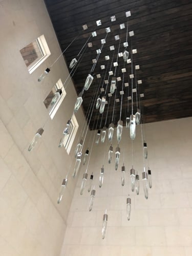 Ceiling lighting in new construction.