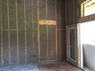 Father's suite and pool house addition. Garage build in progress.