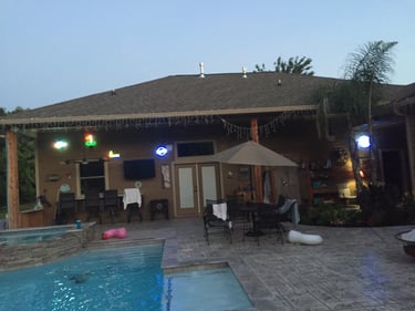 Father's suite and pool house addition.