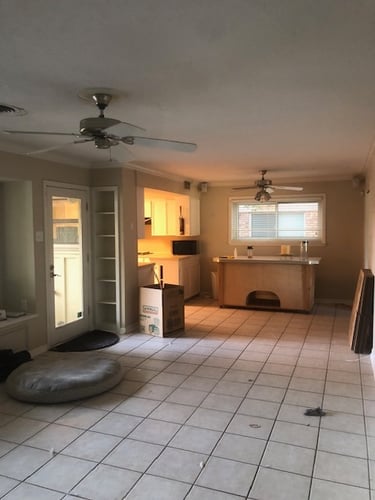 Main Living/Dining space prior to remodel.