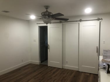 Master bedroom post remodel.