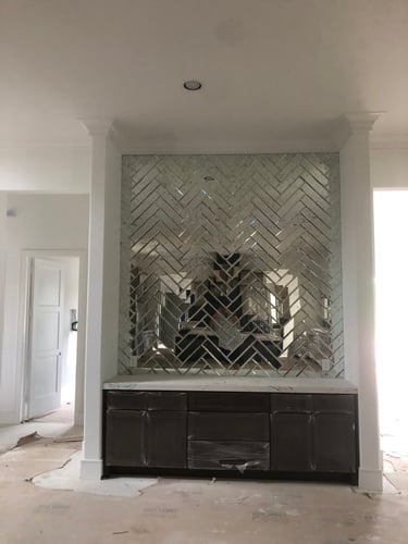 Bedroom dressing area new construction.