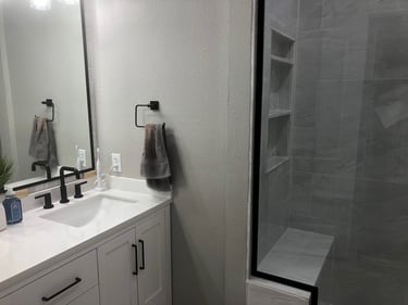 Sophisticated Bathroom remodel.