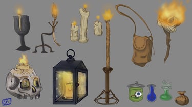 Dungeon item sketches