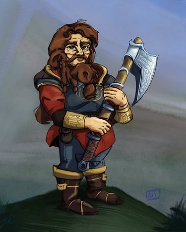Dwarf Warrior with 2-hand axe