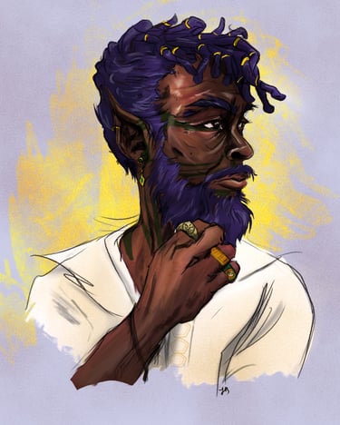 Elf man with jewelry