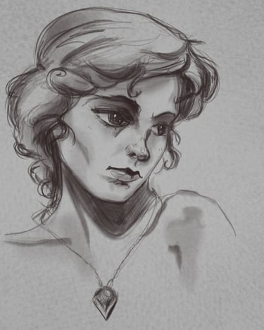 Portrait of Woman with necklace