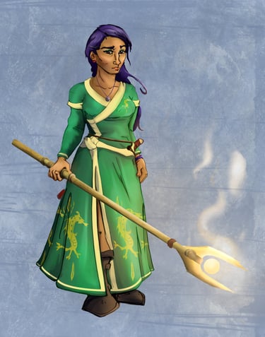 Human female Mage Fighter