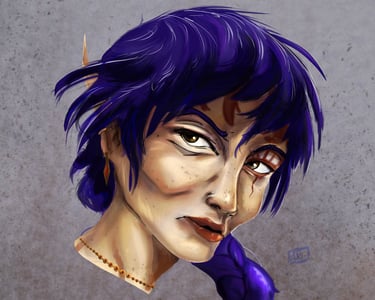 Female Warrior Elf Portrait