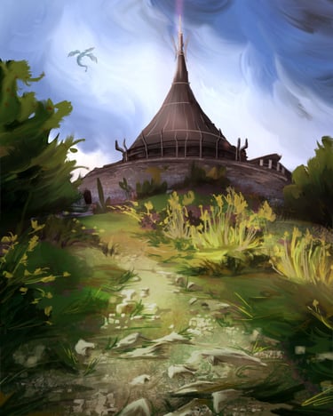 Mage Tower with Dragon