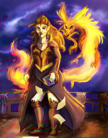 Fire Mage and Familiar