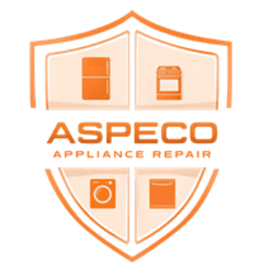 orange shield refrigerator stove washer dishwasher ASPECO APPLIANCE REPAIR LOGO in BELLFLOWER