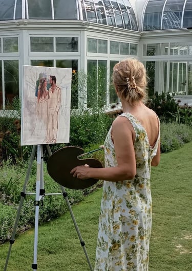 live wedding painter, Majestic Wedding Painter near Winston-Salem wedding venues
