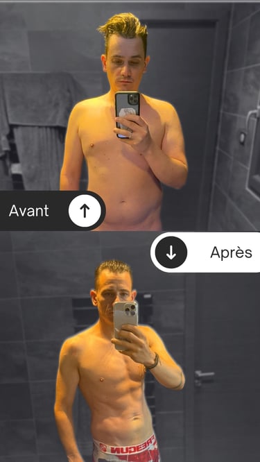 résultat d'un travail sportif avec romain pittier coach sportif