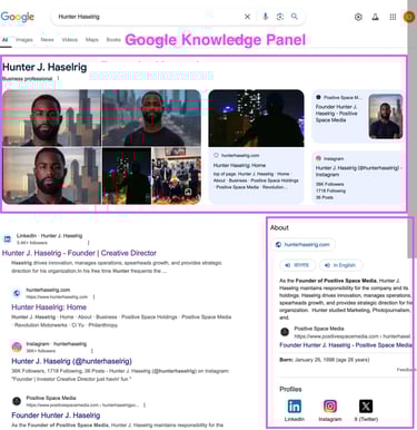 Hunter Haselrig Google Knowledge Panel