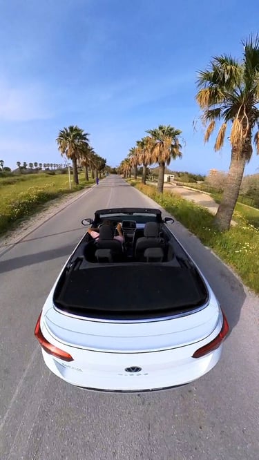 Cabrio Mietwagen auf Rhodos