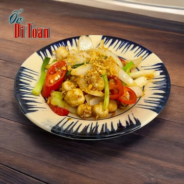 Răng mực chiên mắm tại Ốc Dì Toàn - quán ốc ngon Sài Gòn