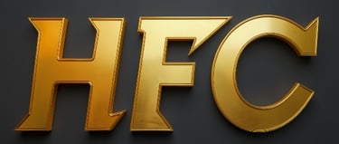 HFC cafe-bar fast foood, churrasco, grelhados e gelados. logo