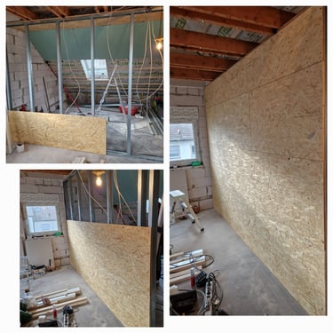 baustelle rohbau elektrik trockenbau wand kabel licht steckdosen dachgeschoss