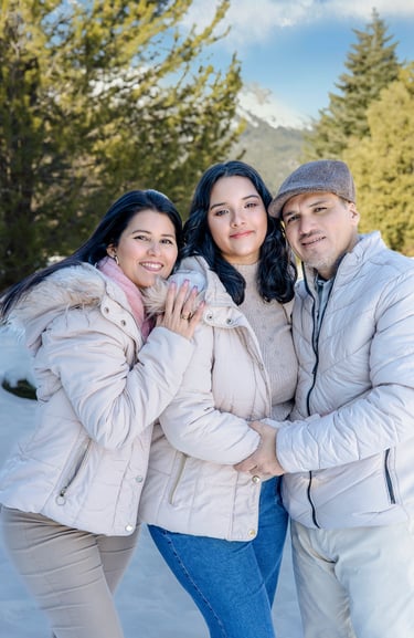 Sesión de fotos para familias en Bariloche. Fotografía familiar