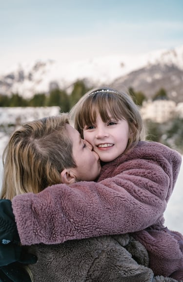 Sesión de fotos para familias en Bariloche. Fotografía familiar