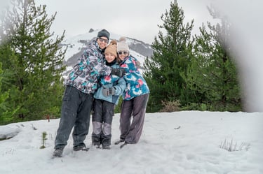 Sesión de fotos para familias en Bariloche. Fotografía familiar