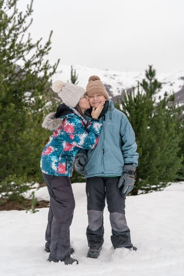 Sesión de fotos para familias en Bariloche. Fotografía familiar