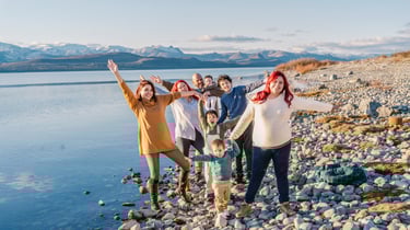 Sesión de fotos para familias en Bariloche. Fotografía familiar