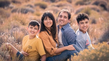 Sesión de fotos para familias en Bariloche. Fotografía familiar