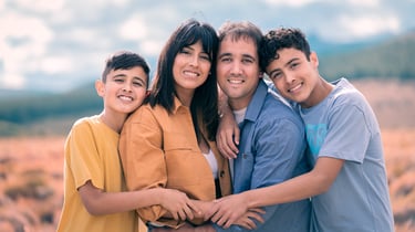 Sesión de fotos para familias en Bariloche. Fotografía familiar
