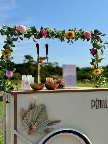 Bar Mobile vintage vélo triporteur cocktails Biarritz location mariage