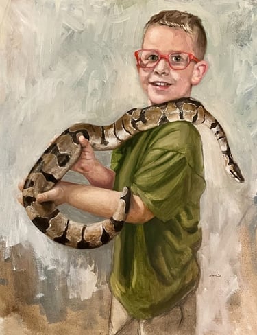 Oil paint on canvas portrait