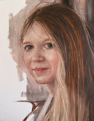 Oil paint on canvas portrait