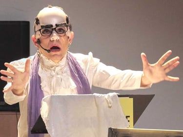 David Noir en Jean Cachetexte | Opéra Pastille | Photo Bernard Bousquet