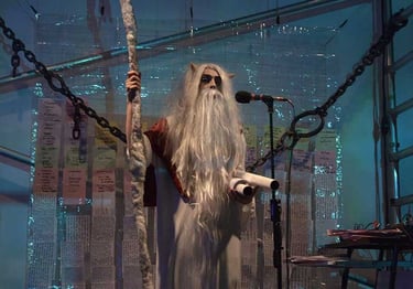 David en Moïse accueille le public | Les Camps de l'Amor | David Noir | Photo Karine Lhémon