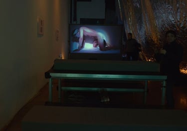 Salle de projection du film "So Sade" | Les Camps de l'Amor | David Noir | Photo Karine Lhémon